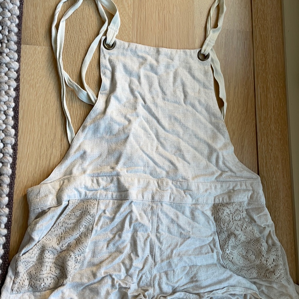 Beach romper with open back